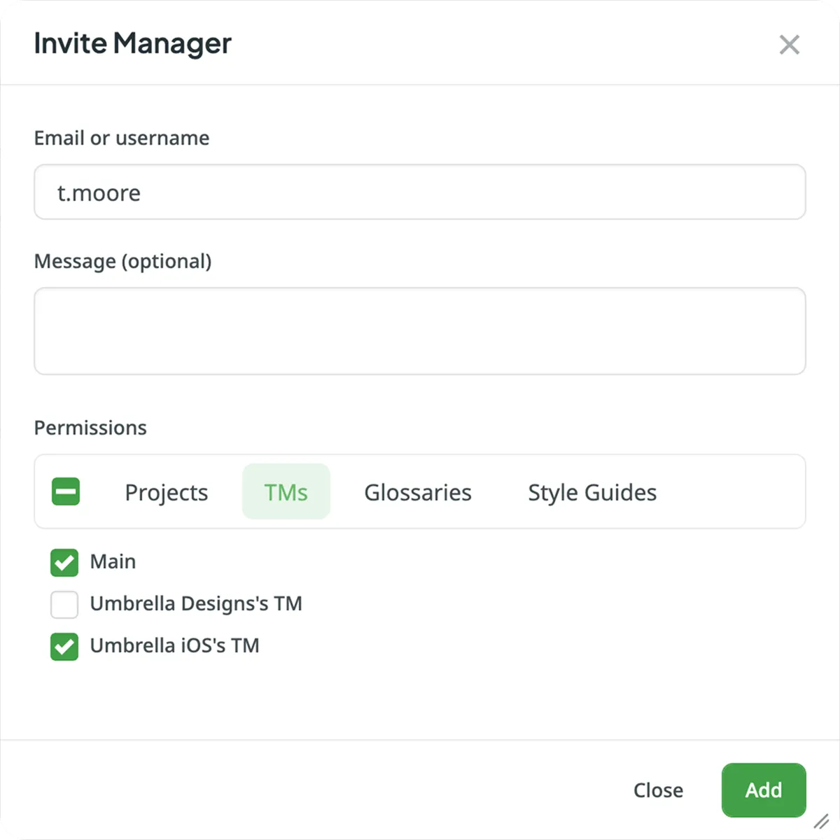 Invite manager